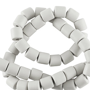 Abalorios de pol&iacute;meros 6mm Gris claro