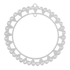 Colgantes Acero Inox bohemios 48mm Plateado