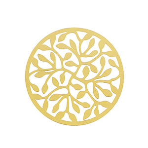 Colgantes Acero Inox bohemios 33mm Dorado