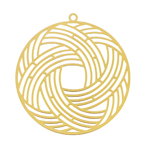 Colgantes Acero Inox bohemios 45mm Dorado