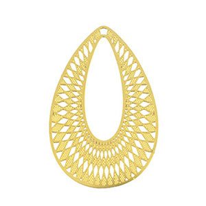 Colgantes Acero Inox bohemios gota Dorado