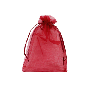 Bolso de organza 10x12cm Rosa cherry