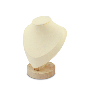 Expositor de joyer&iacute;a busto para collares Natural-beige