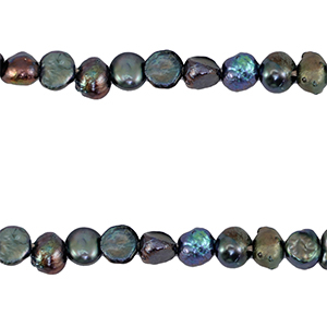 Perlas de agua dulce nugget 4-5mm Azul pavo real oscuro
