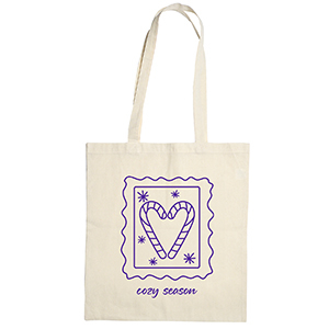 Bolsa de algod&oacute;n "Cozy season" Beige crudo