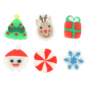 Abalorios de pol&iacute;meros Navidad Multicolor