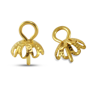 Fornituras acero inox terminal para abalorios Dorado