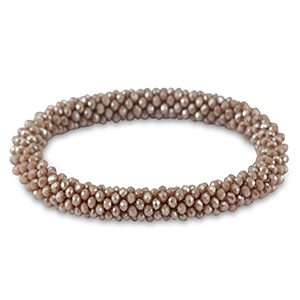 Pulsera con abalorios faceteados P&uacute;rpura malva