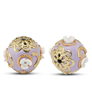 Abalorios bohemios Lila-dorado