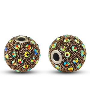 Abalorios bohemios P&uacute;rpura oscuro-strass