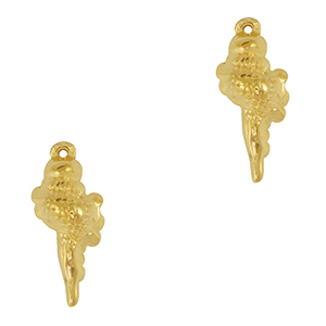 Colgantes Acero Inox concha Dorado