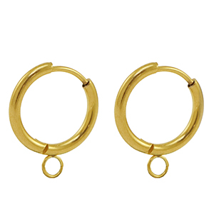 Pendientes Acero Inox criolla 18mm Dorado