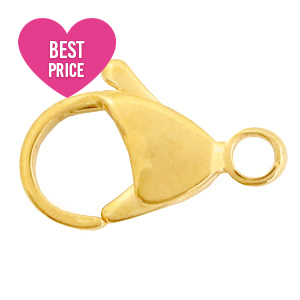 Fornituras acero inox mosquet&oacute;n 9mm Dorado