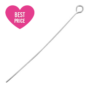 Fornituras acero inox bast&oacute;n con anilla 50mm Plateado