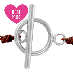 Fornituras Acero Inox cierre en forma de T Plateado