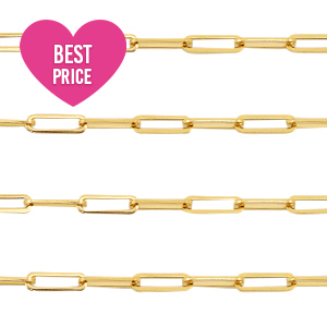 Fornituras Acero Inox cadena eslab&oacute;n jasseron Dorado