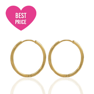 Pendientes Acero Inox criolla 13mm Dorado