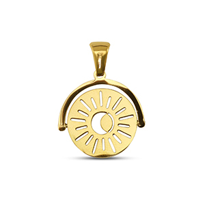 Colgantes Acero Inox sol giratorio Dorado