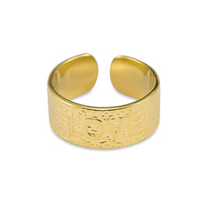 Anillos Acero Inox ''Love'' Dorado