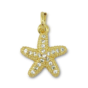 Metal TQ lat&oacute;n colgante estrella de mar Dorado
