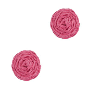 Colgantes Rafia 12mm Fucsia