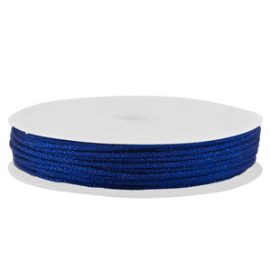 Hilo macram&eacute; trenzado 1mm Azul met&aacute;lico