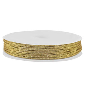 Hilo macram&eacute; trenzado 0,8mm Dorado met&aacute;lico