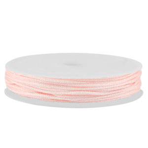 Hilo macram&eacute; trenzado 0,8mm Rosado claro met&aacute;lico
