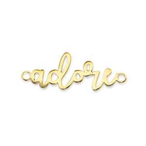 Colgantes Acero Inox entrepieza ''adore'' Dorado
