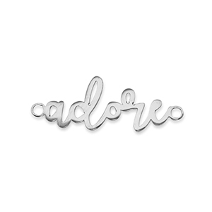 Colgantes Acero Inox entrepieza ''adore'' Plateado