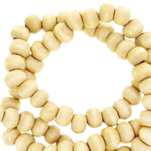 Abalorios de madera redondos 8mm Madera natural