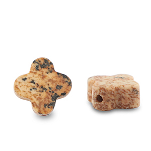 Piedras Naturales abalorios Cuarcita tr&eacute;bol Marr&oacute;n