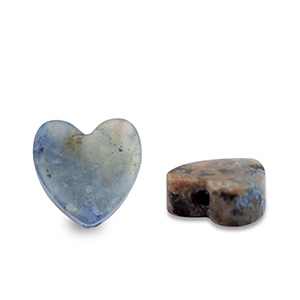 Piedras Naturales abalorios Cuarzo coraz&oacute;n Azul oscuro