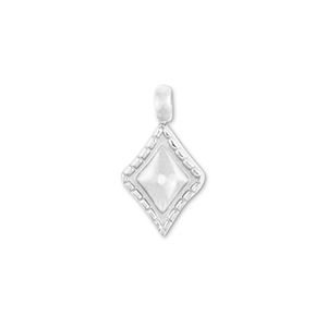 Colgantes Acero Inox rombo Plateado