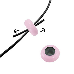 Abalorios de cierre deslizante esmalte 10x4mm Rosa claro