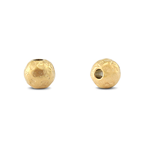 Abalorios de acero inox 6mm Dorado