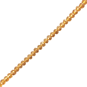 Abalorios faceteados disco 3x2mm Marr&oacute;n