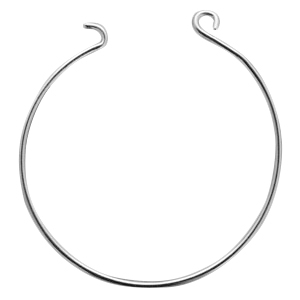 Pulsera base met&aacute;lica DQ aro Plata vieja (sin n&iacute;quel)