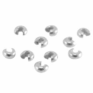 Cubre chafas met&aacute;licas DQ 5mm Plata vieja (sin n&iacute;quel)