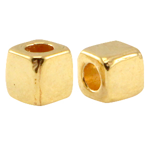 Tubo met&aacute;licos DQ cuadrado Dorado (sin n&iacute;quel)