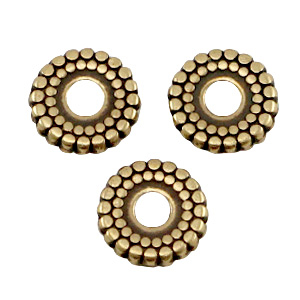 Abalorios met&aacute;licos DQ disco deco 8mm Bronce viejo (sin n&iacute;quel)