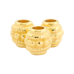 Abalorios met&aacute;licos DQ deco 6mm Dorado (sin n&iacute;quel)
