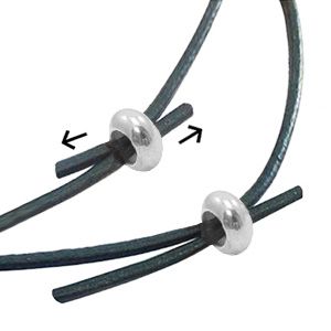 Abalorios de cierre deslizante met&aacute;licos DQ 7x3mm plata vieja (sin n&iacute;quel)