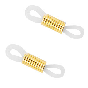 Goma para gafas transparente-dorado