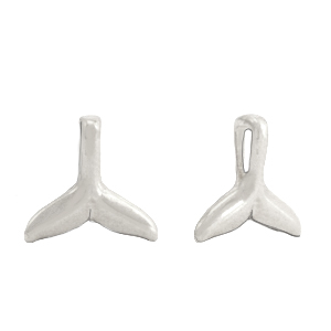 Colgantes met&aacute;licos DQ cola de ballena Plata vieja (sin n&iacute;quel)