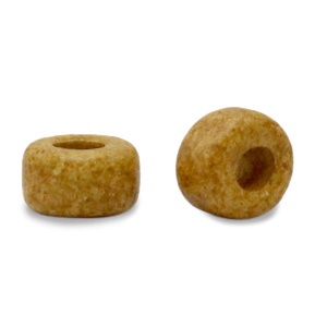 Abalorios de cer&aacute;mica griega DQ 7mm Marr&oacute;n mostaza