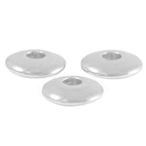 Abalorios met&aacute;licos DQ disco 6mm Plata vieja (sin n&iacute;quel)