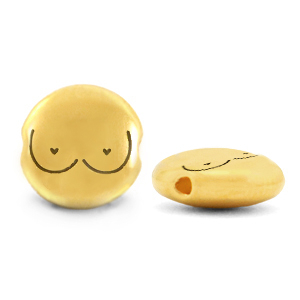 Abalorios met&aacute;licos DQ senos Dorado (sin n&iacute;quel)