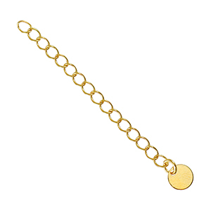 Fornituras met&aacute;licas DQ extenci&oacute;n de cadena moneda 6mm Dorado (sin n&iacute;quel)