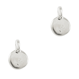 Colgantes met&aacute;licos DQ irregular Plata vieja (sin n&iacute;quel)